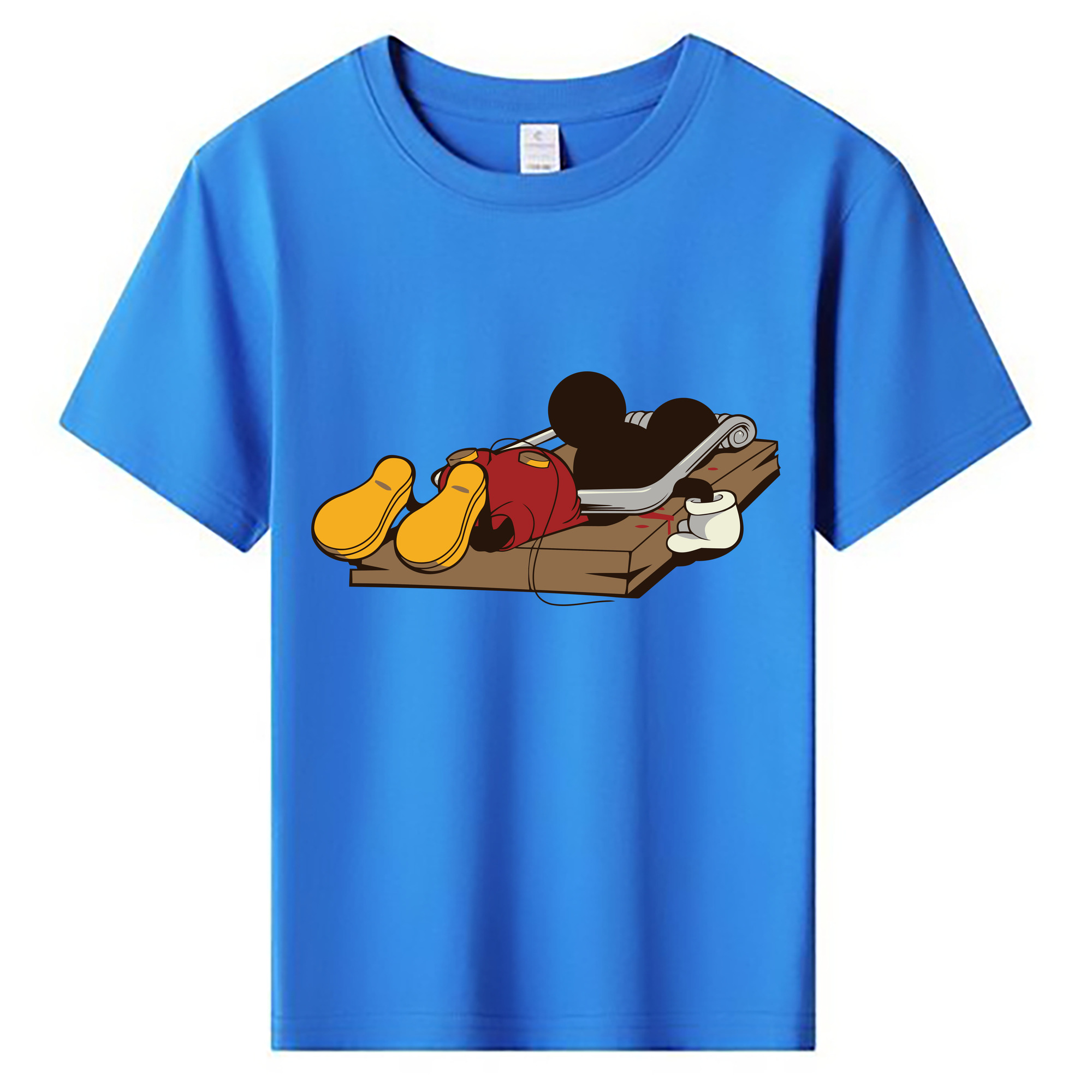 ミッキーマウス Mickey Mouse 綿100％キッズTシャツ（フロントプリント）